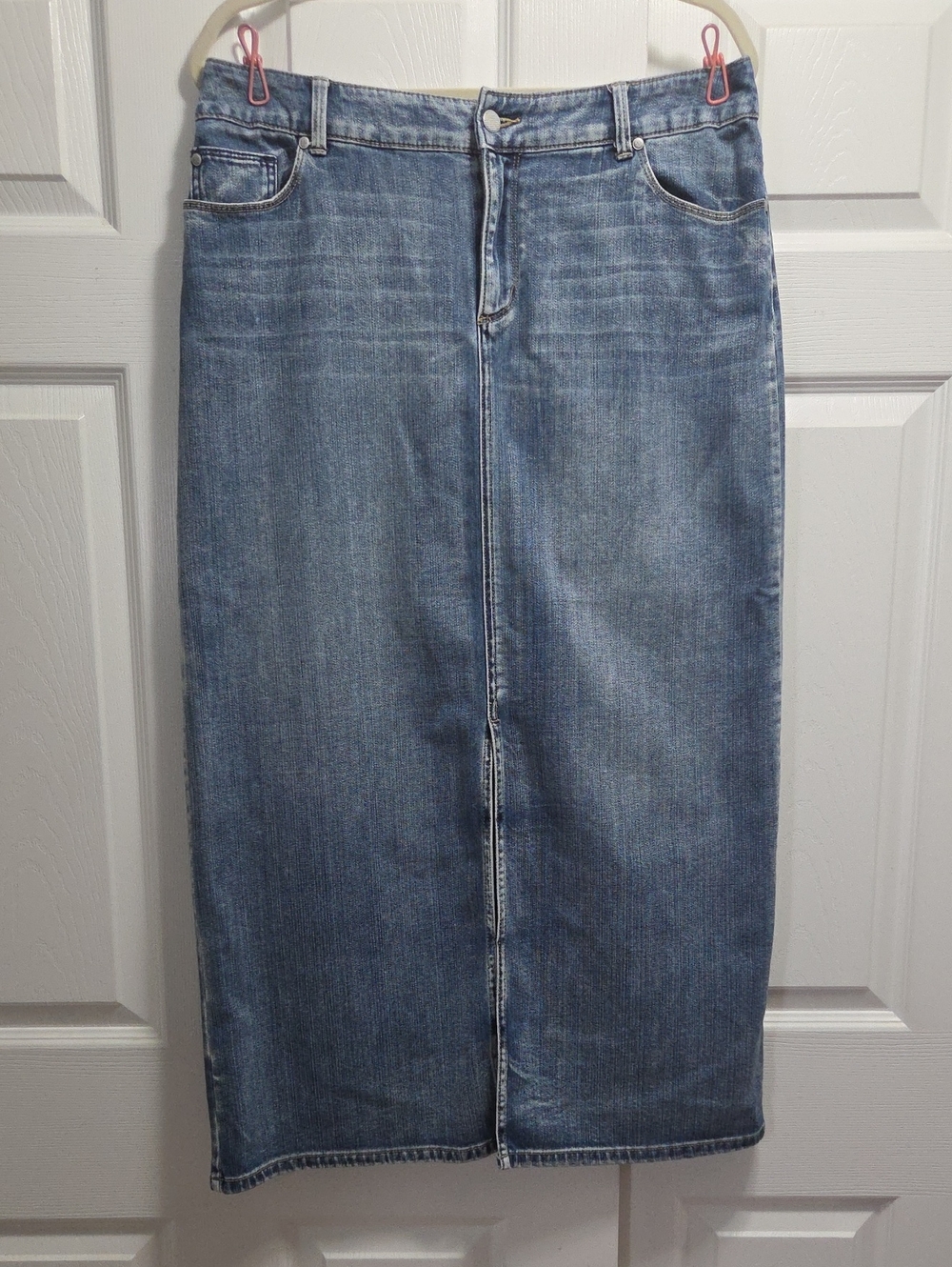 Chico's Blue Denim Maxi Skirt